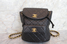 Load image into Gallery viewer, CHANEL Matelasse Chain back pack Lambskin Black/Gold hadware Back pack 700080167