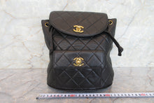 Load image into Gallery viewer, CHANEL Matelasse Chain back pack Lambskin Black/Gold hadware Back pack 700080167
