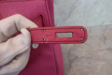 画像をギャラリービューアに読み込む, HERMES/エルメス オータクロア28 シェーブル フューシャピンク □J刻印 ハンドバッグ 700070079
