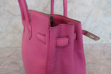 画像をギャラリービューアに読み込む, HERMES/エルメス オータクロア28 シェーブル フューシャピンク □J刻印 ハンドバッグ 700070079