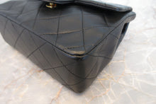 Load image into Gallery viewer, CHANEL Mini Matelasse single flap chain shoulder bag Lambskin Black/Gold hadware Shoulder bag 700080016