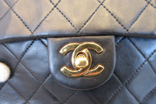 Load image into Gallery viewer, CHANEL Mini Matelasse single flap chain shoulder bag Lambskin Black/Gold hadware Shoulder bag 700080016
