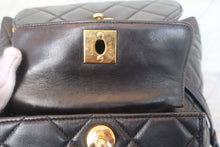 Load image into Gallery viewer, CHANEL Matelasse Chain back pack Lambskin Black/Gold hadware Back pack 700120197