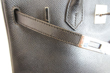 將圖片載入圖庫檢視器 HERMES/エルメス バーキン25 ヴォーエプソン ブラック ハンドバッグ 700060292