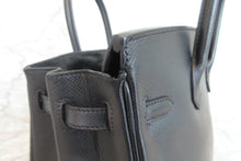 將圖片載入圖庫檢視器 HERMES/エルメス バーキン25 ヴォーエプソン ブラック ハンドバッグ 700060292