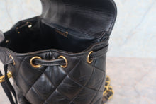 Load image into Gallery viewer, CHANEL Matelasse Chain back pack Lambskin Black/Gold hadware Back pack 700120197