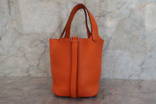 Load image into Gallery viewer, HERMES PICOTIN PM Clemence leather Orange Hand bag 700020210