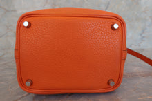 Load image into Gallery viewer, HERMES PICOTIN PM Clemence leather Orange Hand bag 700020210