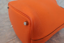 Load image into Gallery viewer, HERMES PICOTIN PM Clemence leather Orange Hand bag 700020210