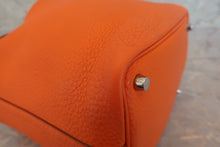 Load image into Gallery viewer, HERMES PICOTIN PM Clemence leather Orange Hand bag 700020210