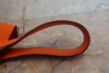 Load image into Gallery viewer, HERMES PICOTIN PM Clemence leather Orange Hand bag 700020210