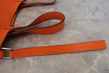 Load image into Gallery viewer, HERMES PICOTIN PM Clemence leather Orange Hand bag 700020210