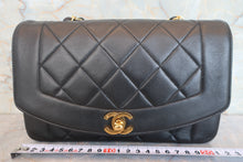 Load image into Gallery viewer, CHANEL  Diana matelasse chain shoulder bag Lambskin Black/Gold hadware Shoulder bag 700090028
