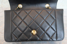 Load image into Gallery viewer, CHANEL  Diana matelasse chain shoulder bag Lambskin Black/Gold hadware Shoulder bag 700090028