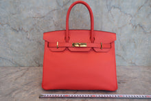 将图片加载到图库查看器,HERMES BIRKIN 30 Epsom leather Rouge pivoine T刻印 Hand bag 800080019