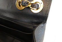 Load image into Gallery viewer, CHANEL Medium Matelasse single flap chain shoulder bag Caviar skin Black/Gold hadware Shoulder bag 700080152