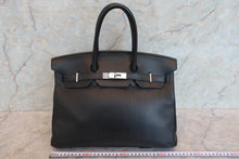將圖片載入圖庫檢視器 HERMES/エルメス バーキン35 トリヨンクレマンス ブラック □D刻印 ハンドバッグ 700090009