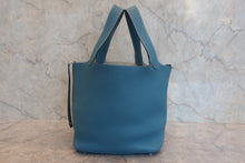 画像をギャラリービューアに読み込む, HERMES/エルメス ピコタンロックMM トリヨンクレマンス ブルージーン □P刻印 ハンドバッグ 800020059