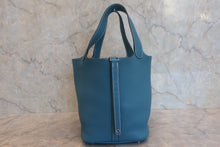 画像をギャラリービューアに読み込む, HERMES/エルメス ピコタンロックMM トリヨンクレマンス ブルージーン □P刻印 ハンドバッグ 800020059