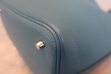 画像をギャラリービューアに読み込む, HERMES/エルメス ピコタンロックMM トリヨンクレマンス ブルージーン □P刻印 ハンドバッグ 800020059