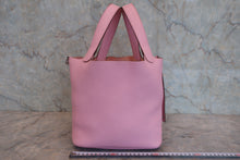 将图片加载到图库查看器,HERMES PICOTIN LOCK MM Clemence leather Mauve sylvestre Z刻印 Hand bag 800080011
