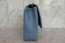 Load image into Gallery viewer, CHANEL  Bias stitch chain shoulder bag Caviar skin Lite blue/Gold hadware Shoulder bag 700080186