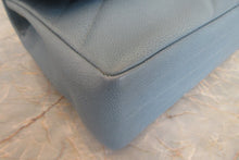 Load image into Gallery viewer, CHANEL  Bias stitch chain shoulder bag Caviar skin Lite blue/Gold hadware Shoulder bag 700080186