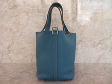 Load image into Gallery viewer, HERMES PICOTIN LOCK MM Clemence leather Blue jean □P Engraving Hand bag 600110208