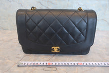 画像をギャラリービューアに読み込む, CHANEL/シャネル ダイアナマトラッセチェーンショルダーバッグ ラムスキン ブラック/ゴールド金具 ショルダーバッグ 800030093