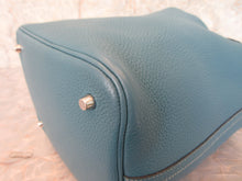 Load image into Gallery viewer, HERMES PICOTIN LOCK MM Clemence leather Blue jean □P Engraving Hand bag 600110208