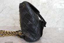 Load image into Gallery viewer, CHANEL Matelasse chain back pack Lambskin Black/Gold hadware Back pack 700030083