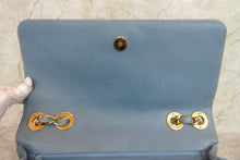 Load image into Gallery viewer, CHANEL  Bias stitch chain shoulder bag Caviar skin Lite blue/Gold hadware Shoulder bag 700080186