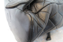 Load image into Gallery viewer, CHANEL Matelasse chain back pack Lambskin Black/Gold hadware Back pack 700030083