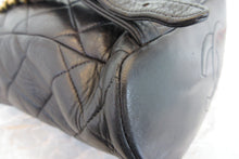 Load image into Gallery viewer, CHANEL Matelasse chain back pack Lambskin Black/Gold hadware Back pack 700030083