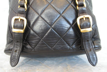 Load image into Gallery viewer, CHANEL Matelasse chain back pack Lambskin Black/Gold hadware Back pack 700030083