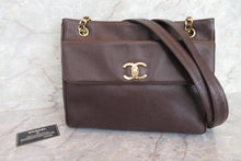 Load image into Gallery viewer, CHANEL CC mark chain shoulder bag Caviar skin Brown/Gold hadware Shoulder bag 700080115