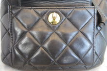 Load image into Gallery viewer, CHANEL Matelasse chain back pack Lambskin Black/Gold hadware Back pack 700030083