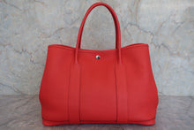 Load image into Gallery viewer, HERMES GARDEN PARTY PM Country leather Rouge casaque X Engraving Tote bag 800040141
