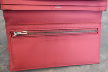 Load image into Gallery viewer, HERMES  Bearn Soufflet Epsom leather Rose lipstick C Engraving Wallet 700060155