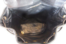 Load image into Gallery viewer, CHANEL Matelasse chain back pack Lambskin Black/Gold hadware Back pack 700030083