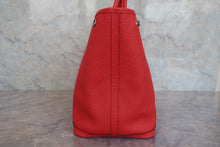 Load image into Gallery viewer, HERMES GARDEN PARTY PM Country leather Rouge casaque X Engraving Tote bag 800040141