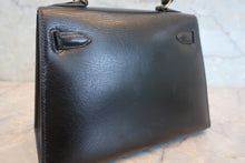 将图片加载到图库查看器,HERMES MINI KELLY 20 Box carf leather Black ○S刻印 Shoulder bag 800070059