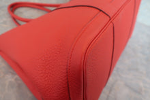 Load image into Gallery viewer, HERMES GARDEN PARTY PM Country leather Rouge casaque X Engraving Tote bag 800040141