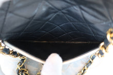 Load image into Gallery viewer, CHANEL Mini Matelasse chain shoulder bag Lambskin Black/White/Gold hadware Shoulder bag 800080235