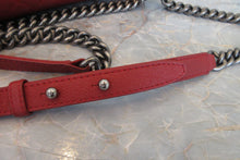 画像をギャラリービューアに読み込む, CHANEL/シャネル ボーイシャネルチェーンショルダーバッグ ソフトキャビアスキン レッド/シルバー金具 ショルダーバッグ 700070069