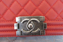 画像をギャラリービューアに読み込む, CHANEL/シャネル ボーイシャネルチェーンショルダーバッグ ソフトキャビアスキン レッド/シルバー金具 ショルダーバッグ 700070069