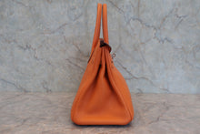 Load image into Gallery viewer, HERMES BIRKIN 30 Clemence leather Orange □P Engraving Hand bag 800060140