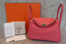 Load image into Gallery viewer, HERMES LINDY 26 Evercolor leather Rose azalee  A Engraving Shoulder bag 700070096