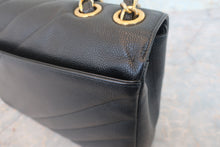 Load image into Gallery viewer, CHANEL Bias stitch chain shoulder bag Caviar skin Black/Gold hadware Shoulder bag 800030067