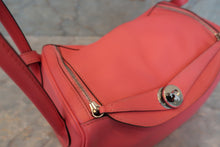 Load image into Gallery viewer, HERMES LINDY 26 Evercolor leather Rose azalee  A Engraving Shoulder bag 700070096